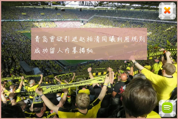 青岛曾欲引进赵柏清同曦利用规则成功留人内幕揭秘